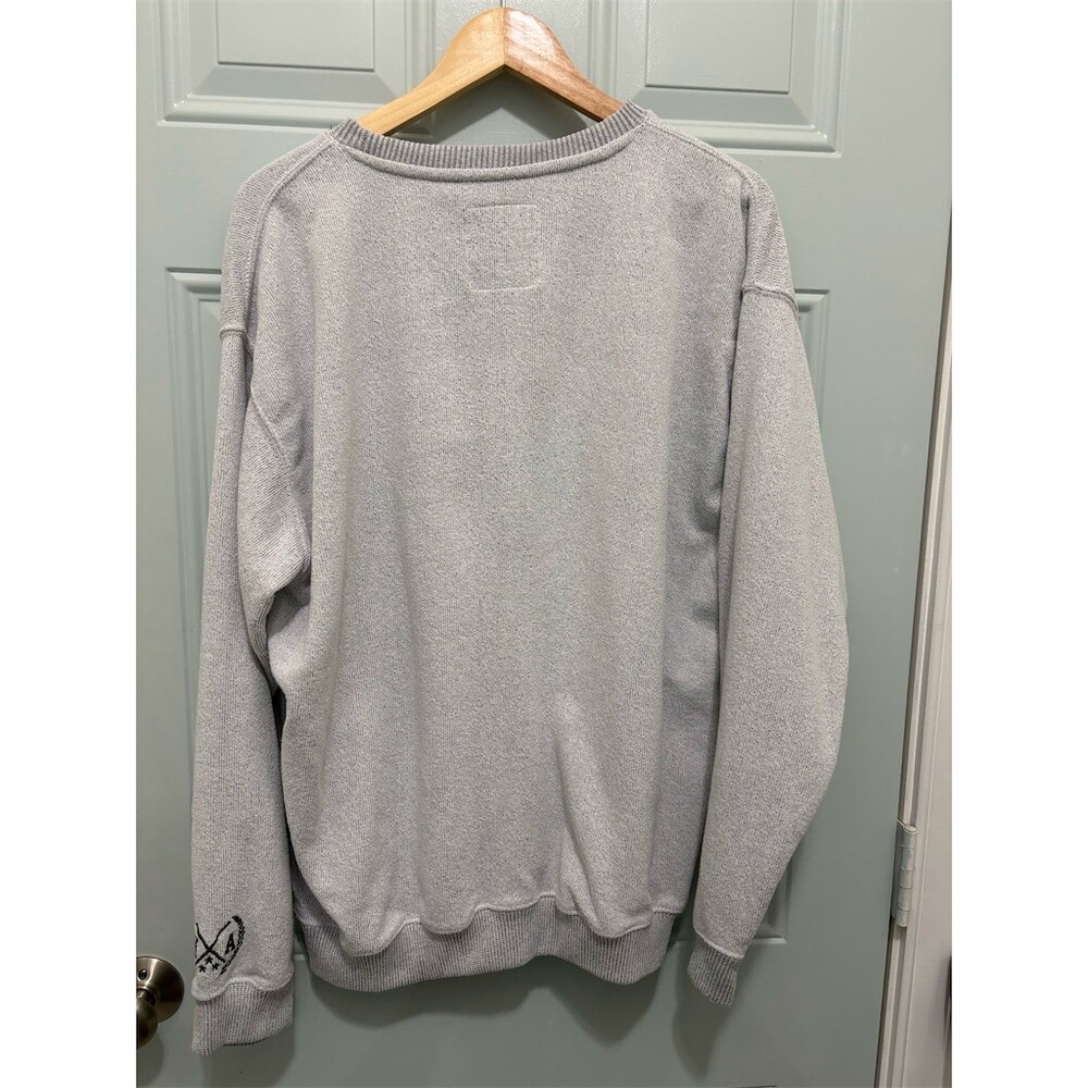 New York Popular Sweatshirt Mens XL Heather Gray Boston Crewneck Pullover - Picture 5 of 8
